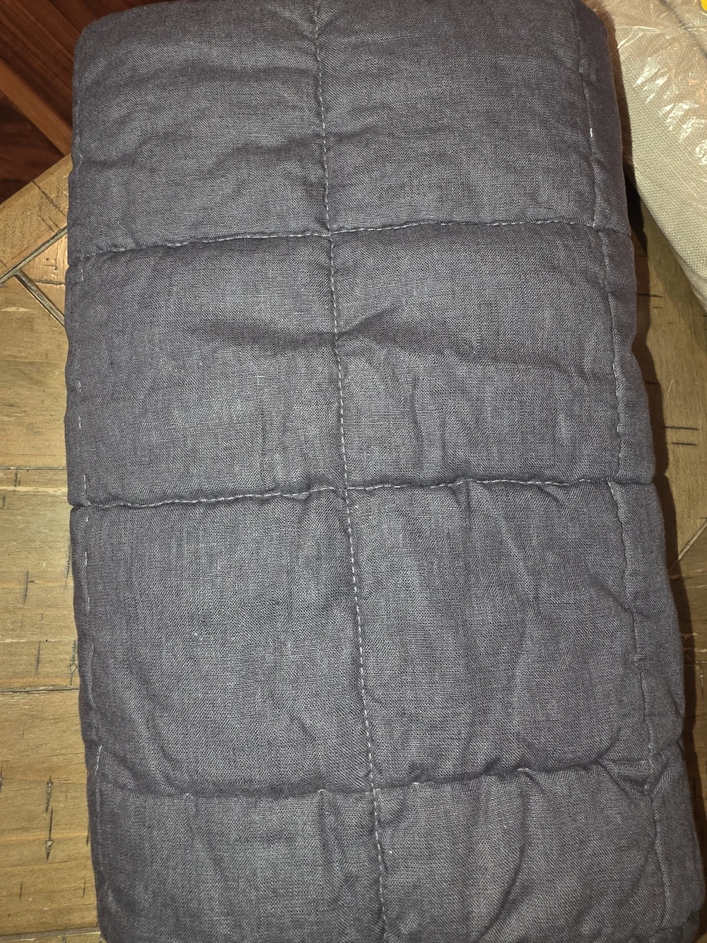 Quince European Linen Box Quilted Euro Sham - Nightfall